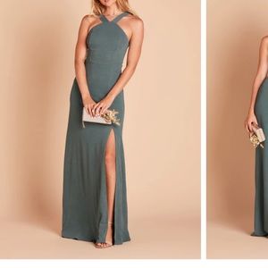 Birdy grey bridesmaid gene dress crepe sea glass